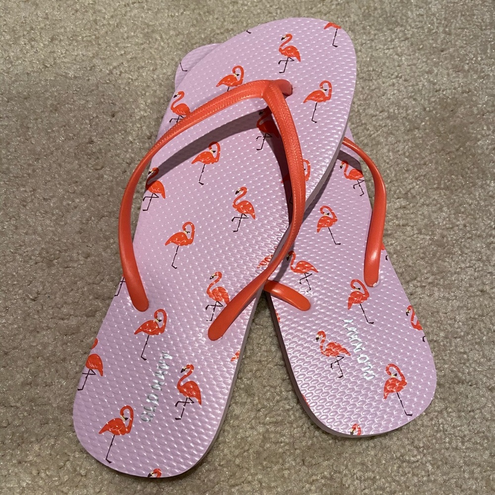 NWOT Old navy flamingo flip flops